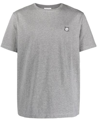 Maison Kitsuné Bold Fox Patch Cotton T-shirt - Gray