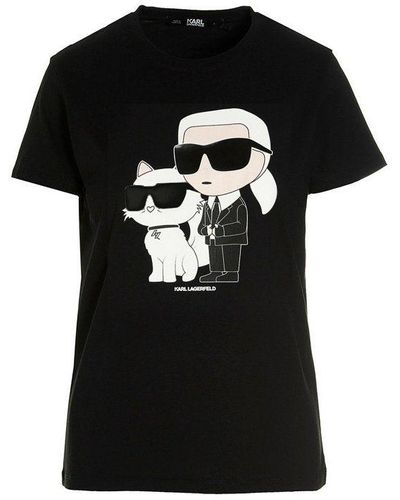 Karl Lagerfeld T-Shirt Ikonik 2.0 Choupette - Nero