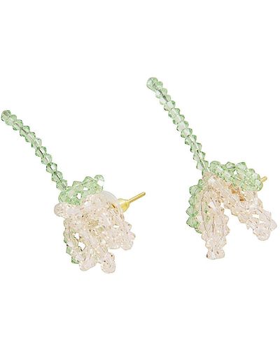 Simone Rocha Cluster Crystal Flower Earring - Metallic