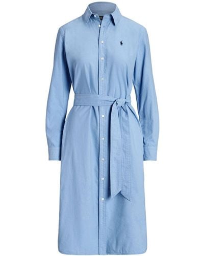 Polo Ralph Lauren Long Sleeves Chemisier Long Dress - Blue