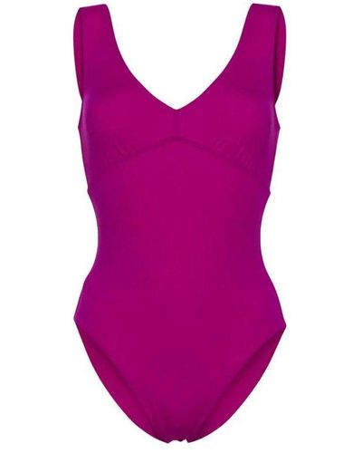 Eres Hold Up V-neck Swimsuit - Purple