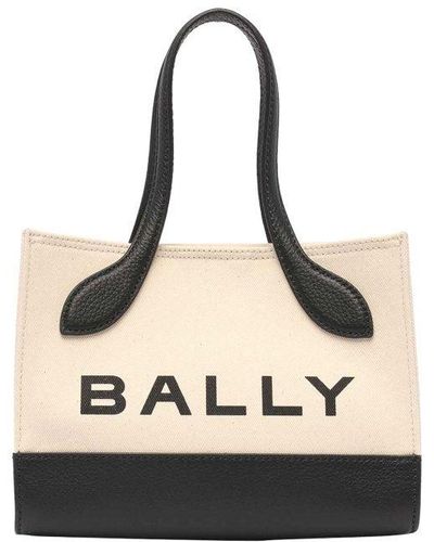 Bally Logo Tote Bag - Natural
