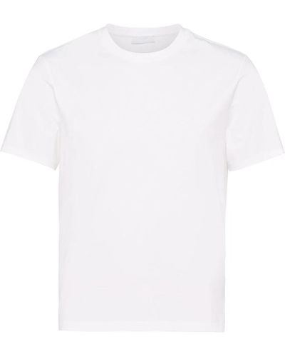 Prada T-shirt Round Neck White