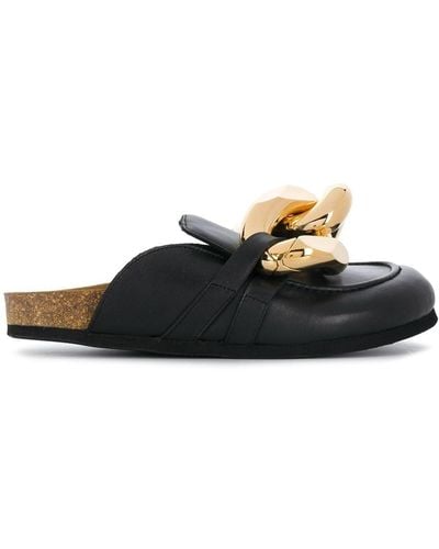 JW Anderson Chain Mule Loafers - Black
