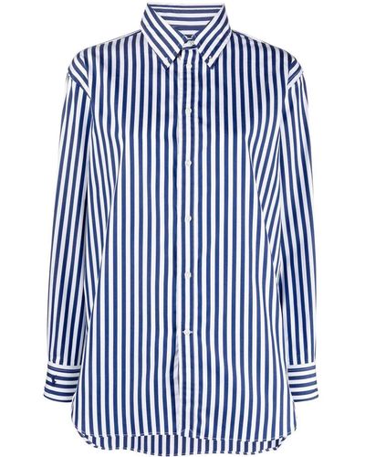 Polo Ralph Lauren Striped Popeline Shirt - Blue