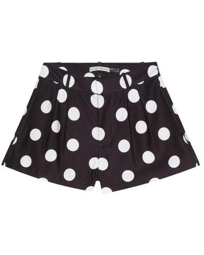Alice + Olivia Polka Dots Shorts - Black