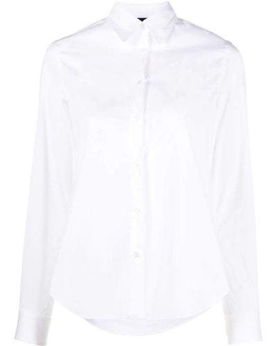 Aspesi Button-up Curved-hem Shirt - White