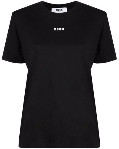 MSGM Micro Logo T-Shirt - Black