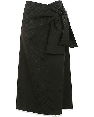 Ibrigu Haori Jacquard Skirt - Black