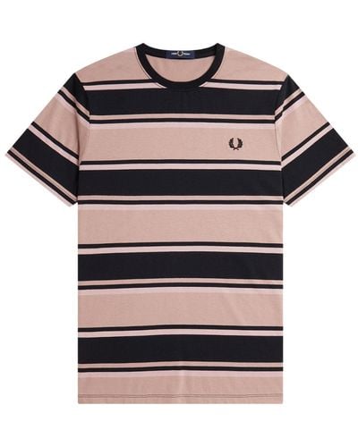 Fred Perry Fp Bold Stripe T-Shirt - Black