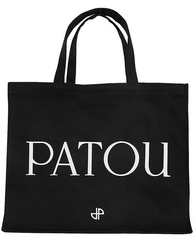 Patou Large Tote Bag - Black