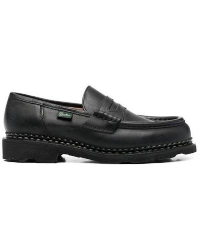 Paraboot Orsay Leather Loafers - Black