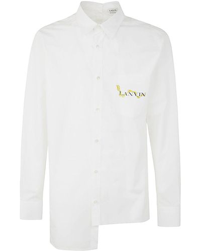 Lanvin Cny Long Sleeve Asymmetric Shirt - White