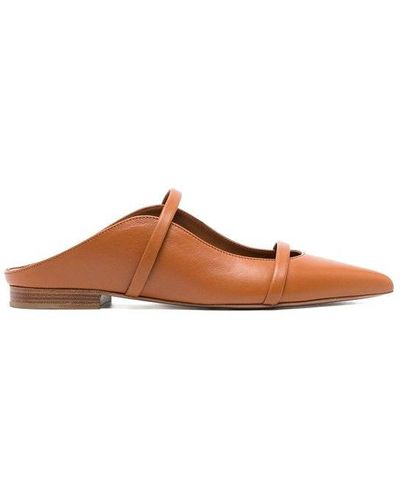 Malone Souliers Maureen Leather Slippers - Brown
