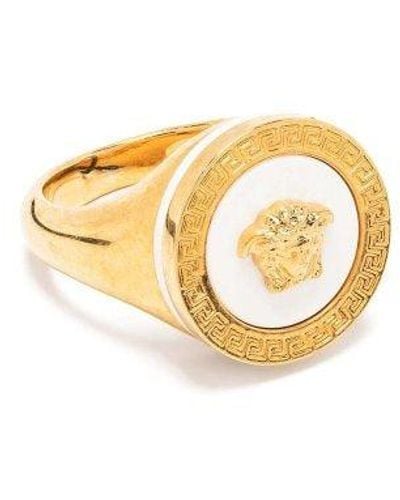 Versace Ring With Medusa - Metallic