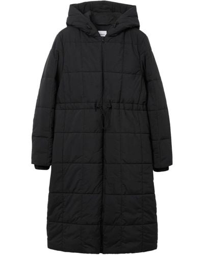 Burberry Quilted Hooded Coat - Black