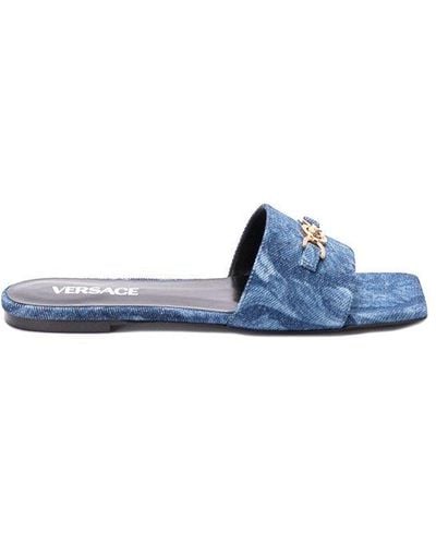 Versace Denim Mules - Blue