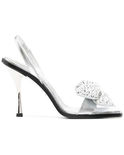 DSquared² Bow-detail Sqaure-toe Sandals - White