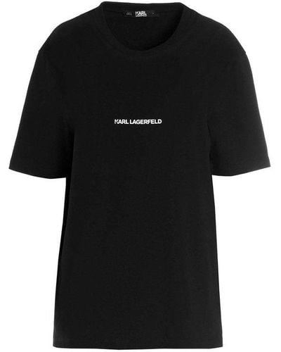 Karl Lagerfeld T-Shirt Logata Nera - Nero