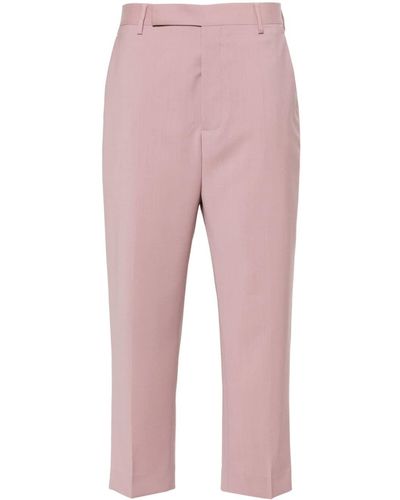 Rick Owens Pressed-creased Wool Pants - Pink