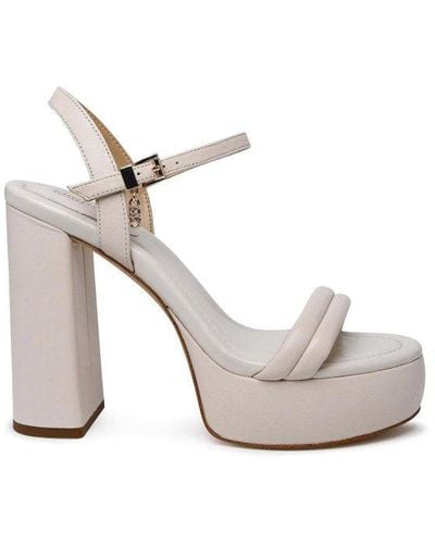 Michael Kors Leather Laci Sandals - White
