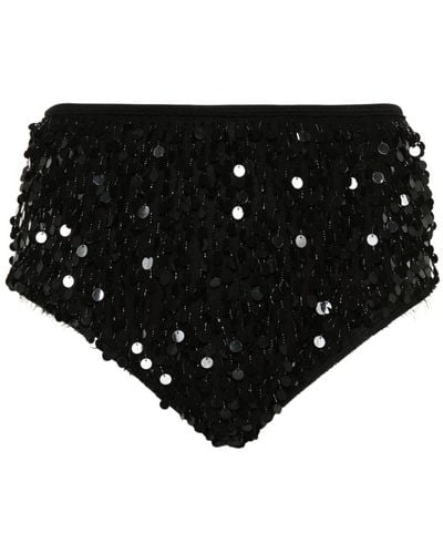 Maison Margiela Embellished Silk Mini Shorts - Black