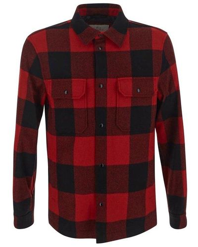 Woolrich Overshirt In Flannel - Red
