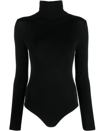 Wolford High-neck Long-sleeve Jumpsuit - Black