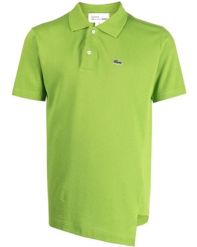 Comme des Garçons X Lacoste Asymmetric Logo-patch Polo Shirt - Green