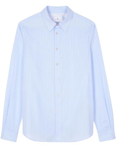 PS by Paul Smith Mens Ls Tailored Fit Shirt Clothing - Blue