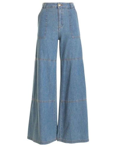 Moschino Jeans Con Zip - Blu