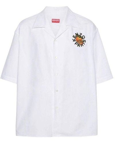 KENZO | Camicia ricamo logo | male | BIANCO | M