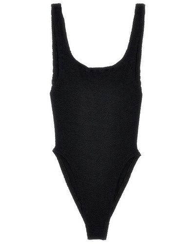 Hunza G Square Neck One-piece Swimsuit - Black