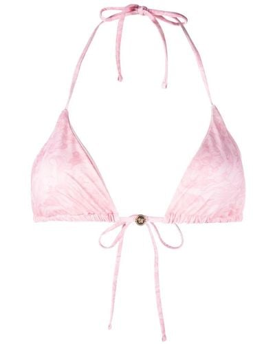Versace Swim Bikini Lycra Vita Recycled Barocco Ss92 All Over - Pink