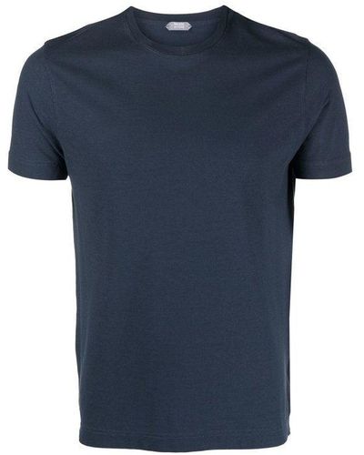 Zanone T-Shirt Girocollo - Blu