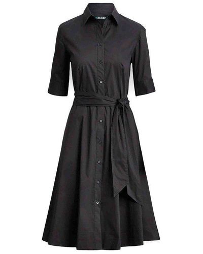 Lauren by Ralph Lauren Finnbarr Short Sleeve Casual Dress - Black