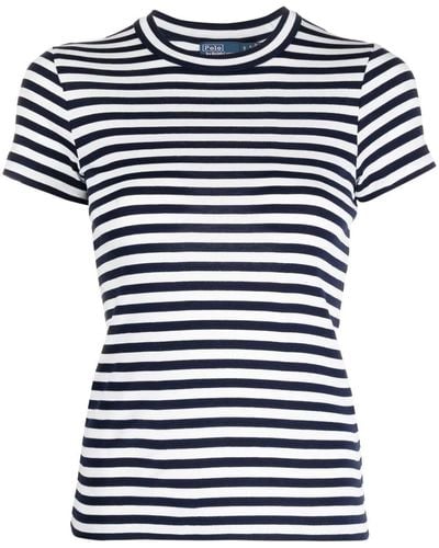 Polo Ralph Lauren Short Sleeves Striped T-Shirt - Blue