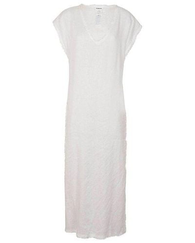P.A.R.O.S.H. Long Linen Dress - White