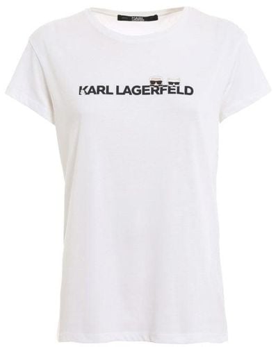 Karl Lagerfeld T-Shirt Ikonik - Bianco