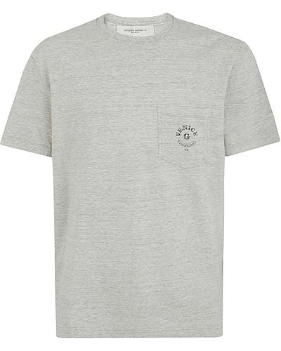 Golden Goose Journey M`Regular Short Sleeves T-Shirt With Pocket - Gray