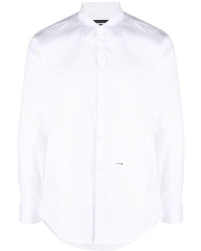 DSquared² Logo Detail Cotton Shirt - White