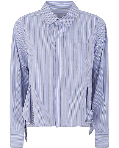 Sacai Thomas Mason Cotton Poplin Shirt - Blue