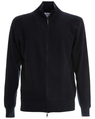 Brioni Knitted Cotton Cardigan - Blue