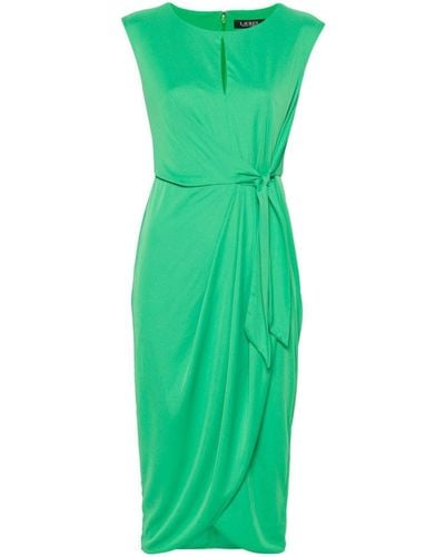 Lauren by Ralph Lauren Reidly Short Sleeves Midi Dress - Green
