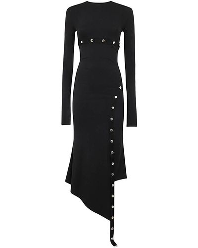 The Attico Longuette Midi Dress - Black