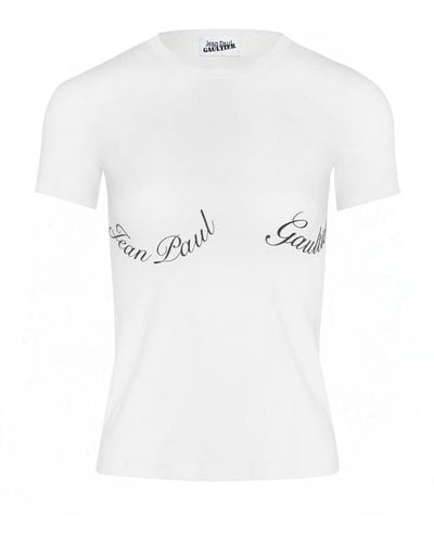 Jean Paul Gaultier Cotton Baby Tee-Shirt With "" Detail - White