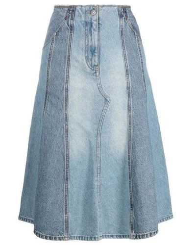 Victoria Beckham Midi Skirts - Blue