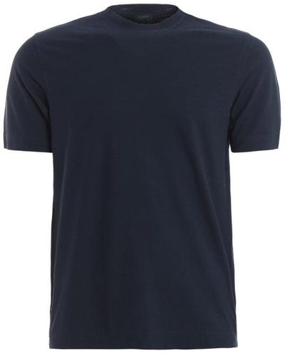 Zanone T-Shirt Girocollo Blu