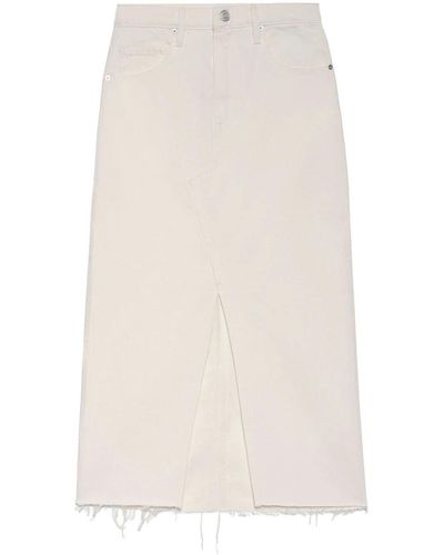 FRAME The Midaxi Denim Midi Skirt - White