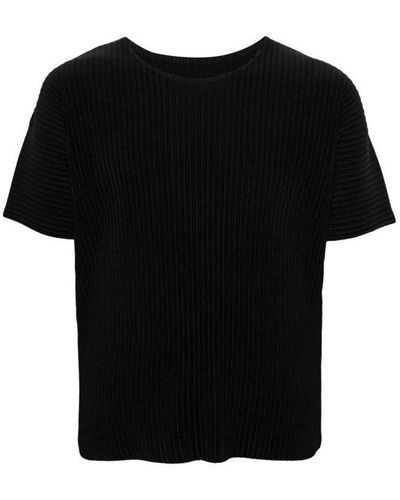 Homme Plissé Issey Miyake T-Shirts - Black